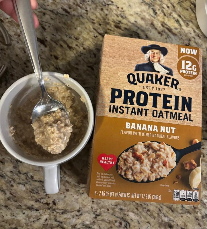 Save on Quaker Protein Instant Oatmeal Banana Nut - 6 ct Order Online  Delivery