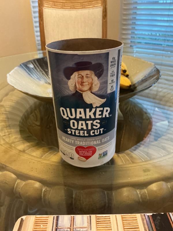 Quaker Steel Cut Traditional Oats – 30 Oz Canister, Stove Or Microwave, No Preservatives