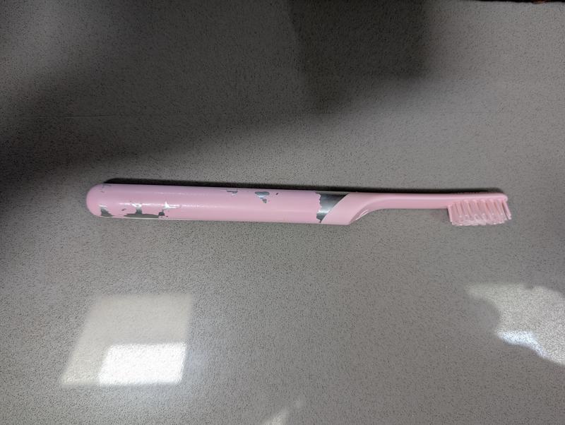 Customer photo for "Great toothbrush - poor finish"