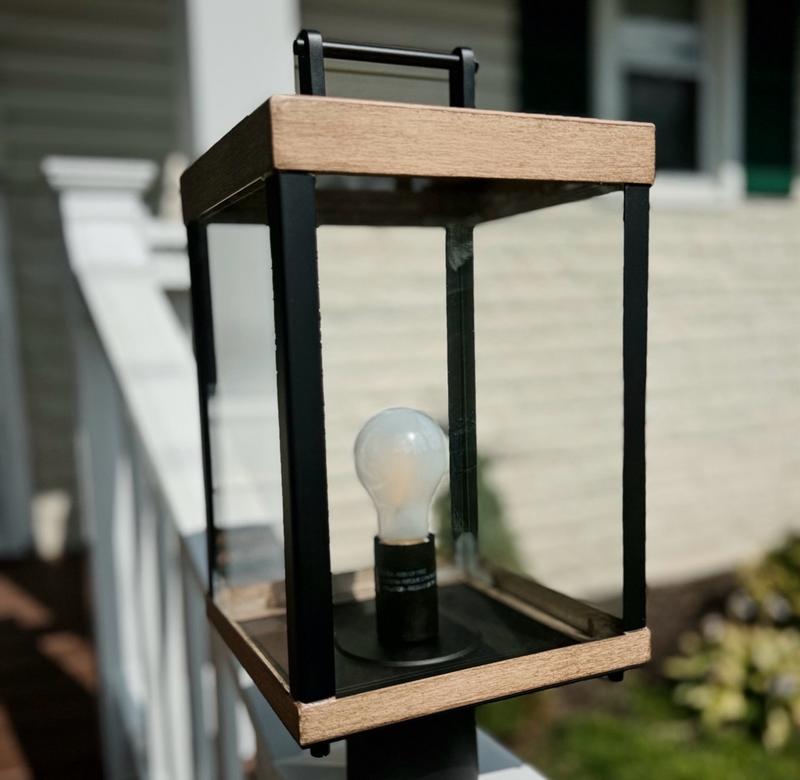 Quoizel Finn 17.25-in Matte Black and Faux Wood Traditional