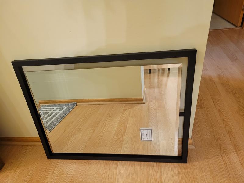 Quoizel Reflections 24-in W x 32-in H Brushed Nickel Beveled