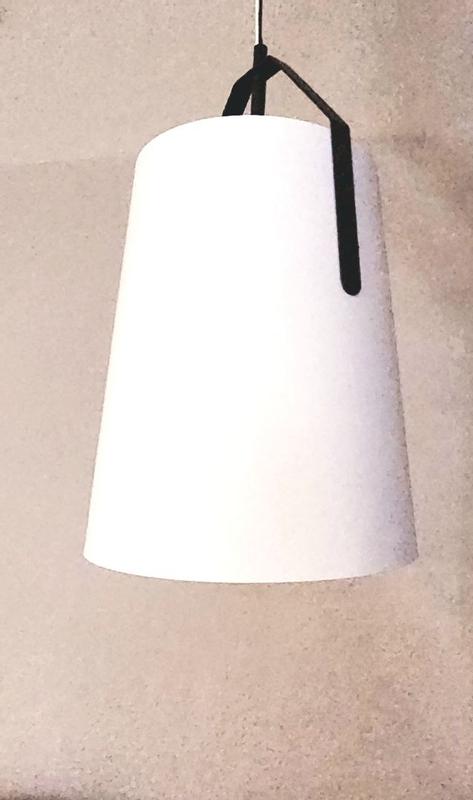 Quoizel Walden White and Matte Black Industrial Cone Medium