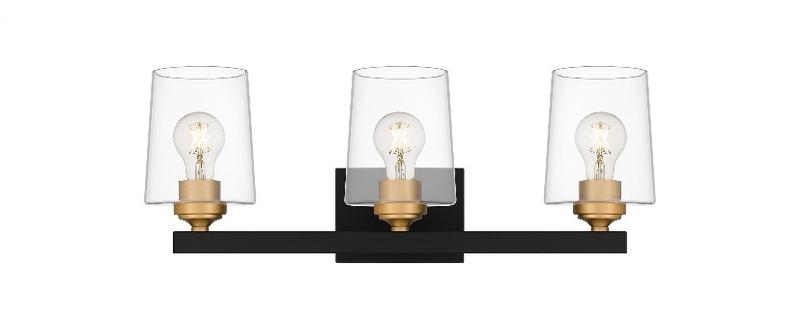Quoizel Whitlock 23-in 3-Light Matte Black Modern/Contemporary