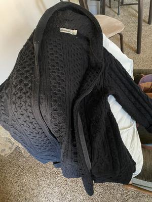 Cardigan En Laine Mérinos Aran Craft - Boutons Devant - Taille XXS - Neuf Sans Étiq.