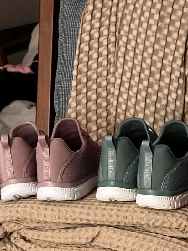 Skechers Virtue Washable Mesh Slip-On Bungee Sneakers Pure