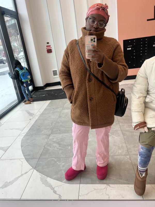 Weatherproof Boucle Car Coat with Knit Sleeves - QVC.com