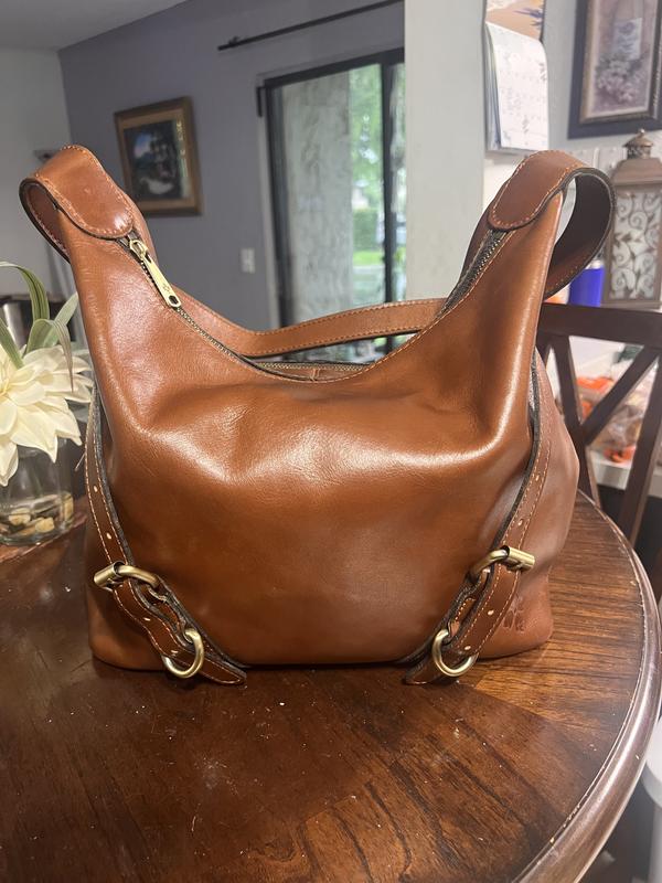 Patricia Nash Zip Top Elia Leather Hobo Bag - QVC.com