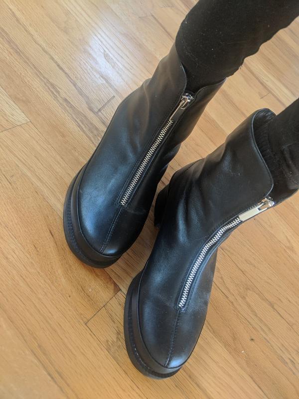 Revitalign Orthotic Leather Zip Front Ankle Boots Mercer