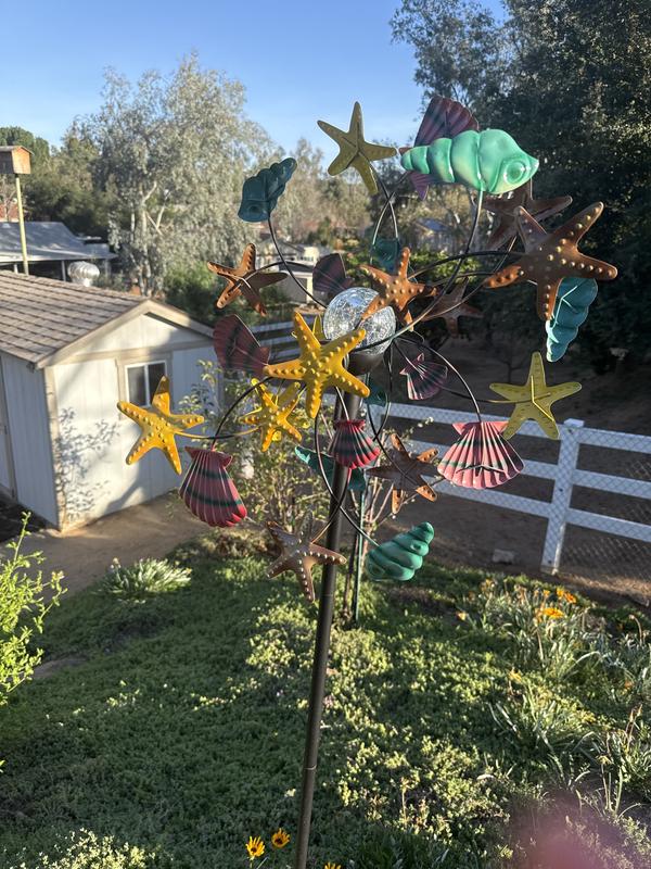 Temp-tations Outdoors Set of 2 Wind Spinners with Solar Lights