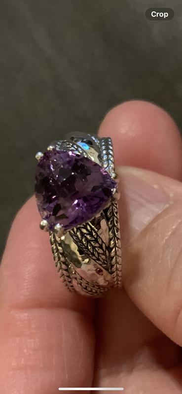 JAI Sterling Silver Trillion Gemstone Sukhothai Ring - QVC.com