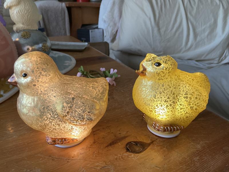 3-Piece Lit Mercury Glass Bunny, Lamb and Chick by Valerie - QVC.com