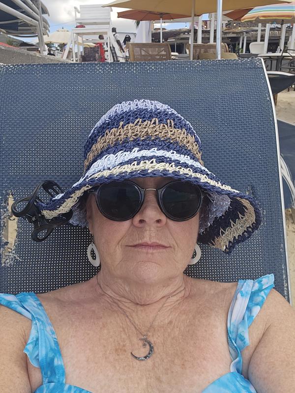 LOGO by Lori Goldstein Beach to Street Multi Color Straw Hat  display picture 1