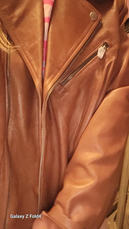 American Leather Co. Washed Leather Moto Jacket - QVC.com