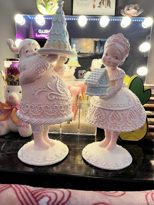 Mr and Mrs Claus Gingerbread hot Figurines Large