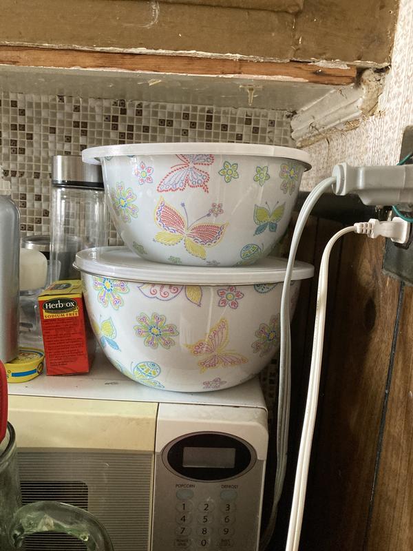 Temp-tations Seasonal Set of (3) Stainless Steel Bowls with Lids