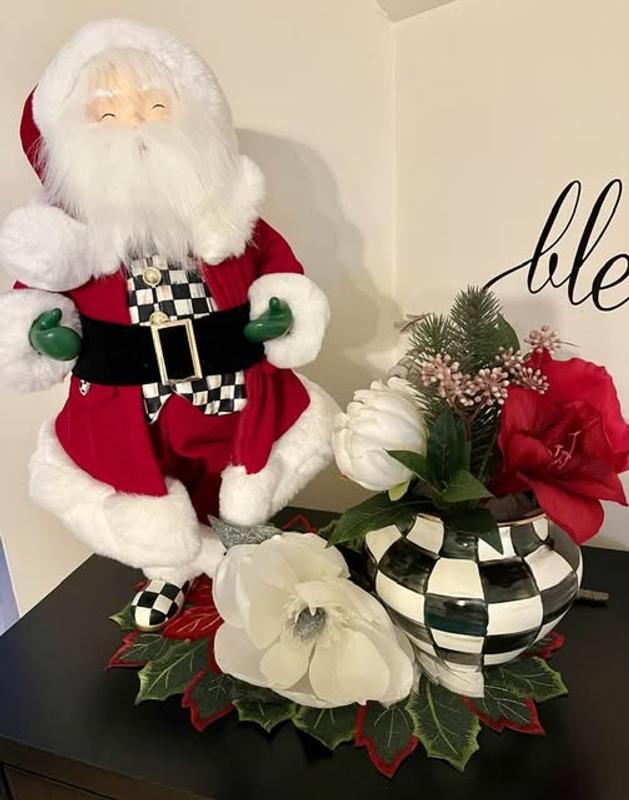 MacKenzie Childs Holly Jolly Fabric Santa - QVC.com