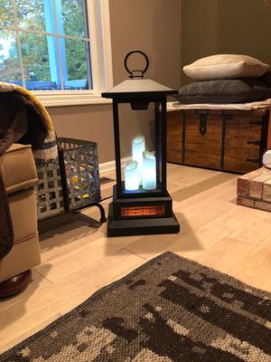 Duraflame 28 Electric Lantern with Infrared Heat and Remote 