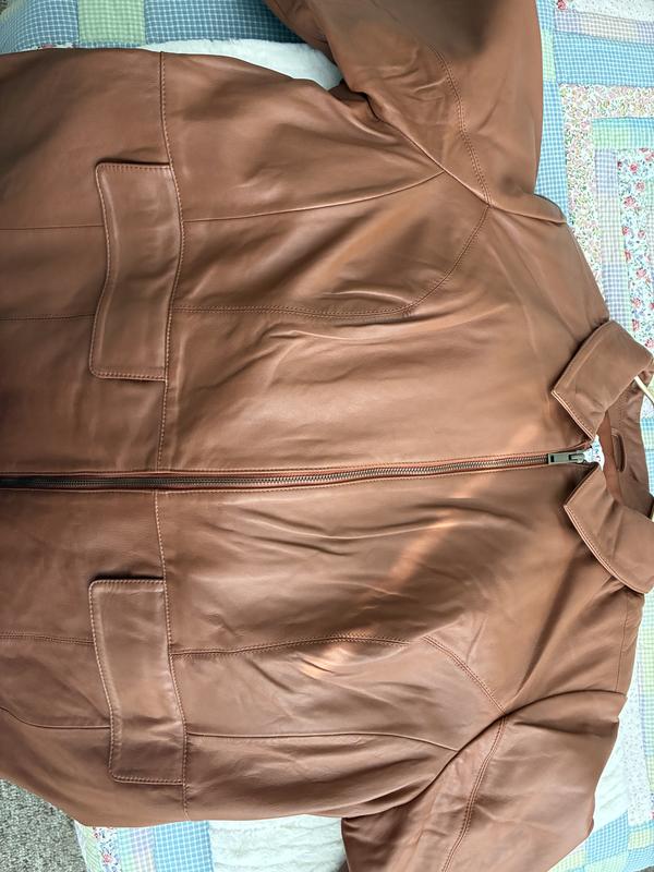 Denim & Co. Regular Lamb Leather Zip Front Jacket - QVC.com