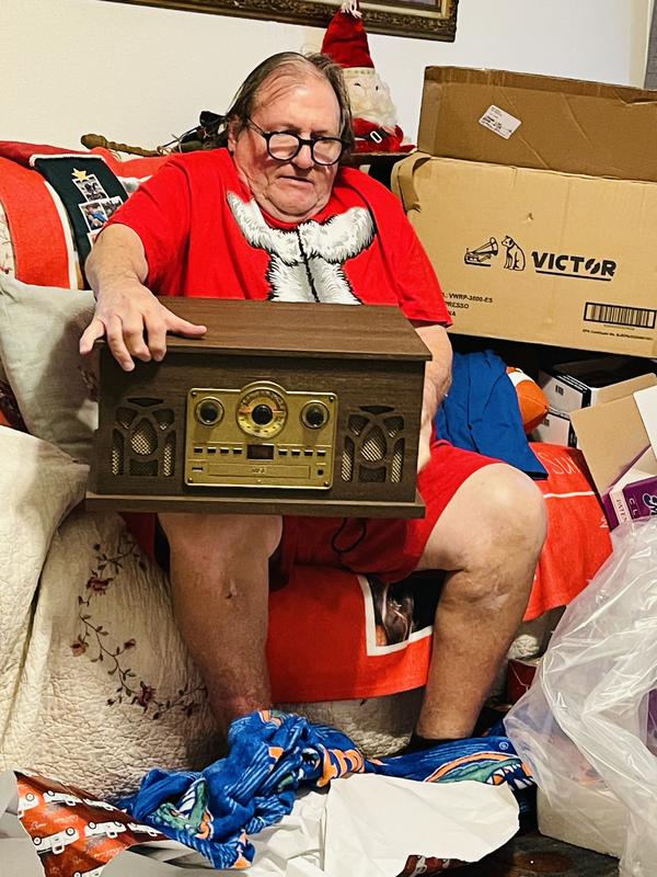 Victor Belmont 8-in-1 Wood Music Center - QVC.com