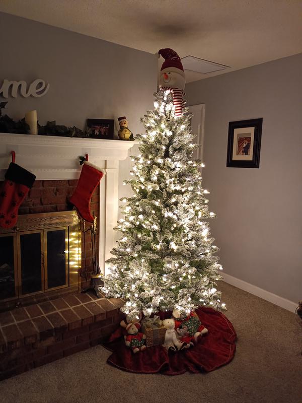 Bethlehem Lights 7' Flocked Color Flip LED Tree w/ Storage