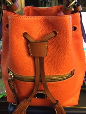 Dooney & Bourke Pebble Leather Kendall Drawstring Bag on QVC 