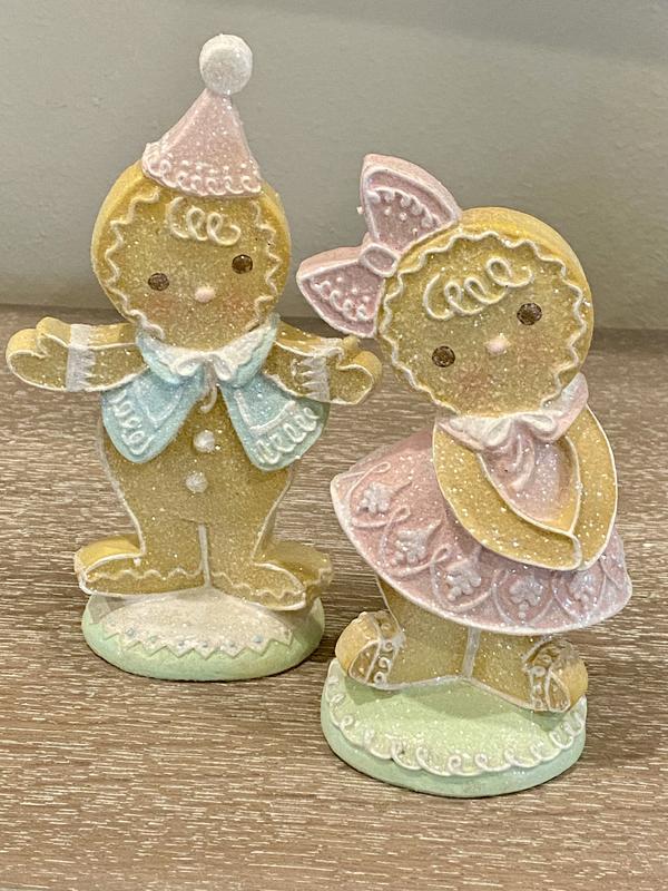 Set of 2 Decorative Gingerbread Lace Children by Valerie - QVC.com