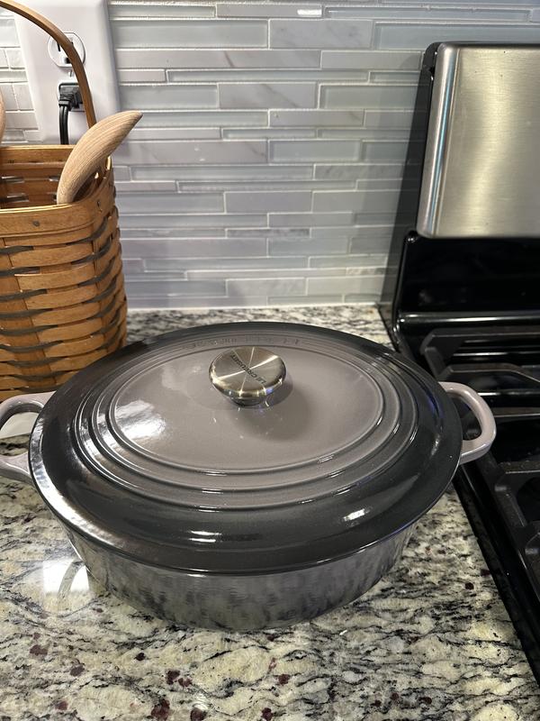 Le Creuset 4.5 qt Oval Dutch Oven w/Grill Pan Lid & Accessories on QVC 