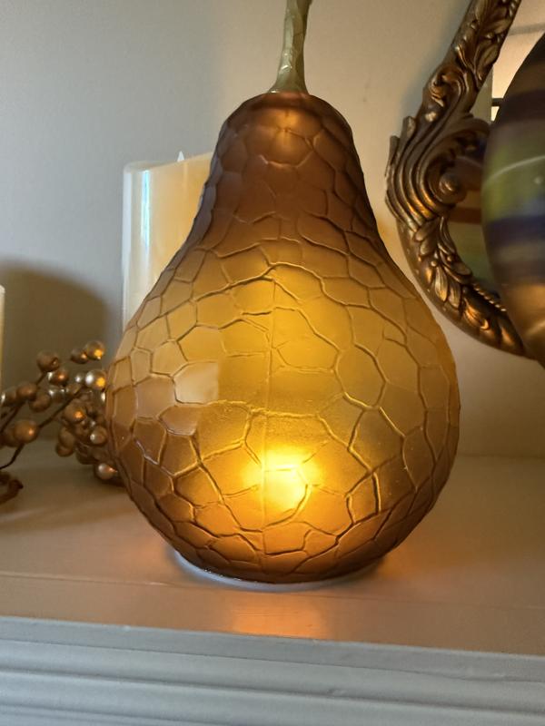 Illuminated Carved Glass Harvest Icon by Kim Gravel - QVC.com