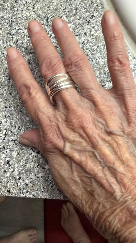 UltraFine 950 Silver Polished Multistrand Ring - QVC.com