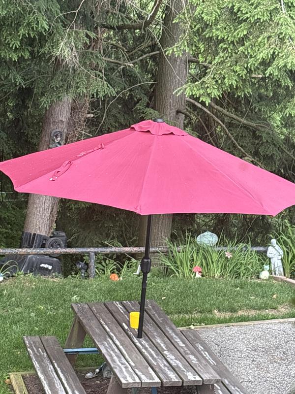 9 royal blue patio umbrella Garden 9 ft Patio Umbrella w/ Square Plastic Base Included, Royal Blue