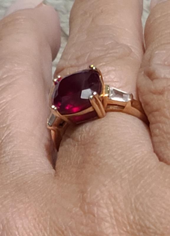 Diamonique orders royal ruby ring