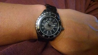 Isaac Mizrahi Live! Ceramic Watch with Mother-of-Pearl Dial  display picture 2