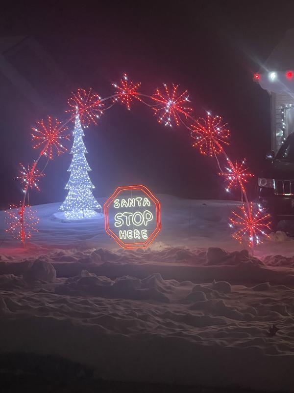 Mr. Christmas Indoor/Outdoor RGB Snowflake Arch - QVC.com