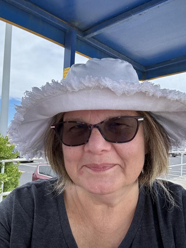 Sprigs Denim Wide Brim Fringe Sun Hat - QVC.com