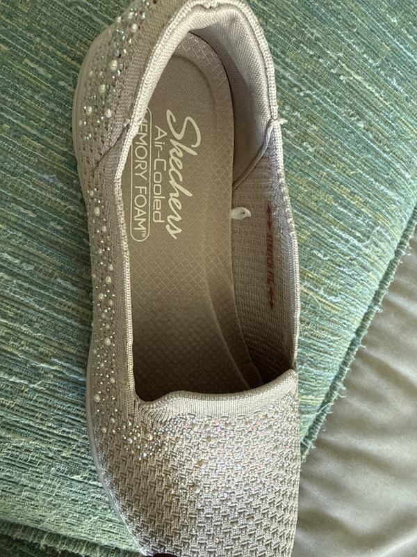 Skechers Seager Vegan Sparkle Knit Scalloped Slip-Ons - QVC.com