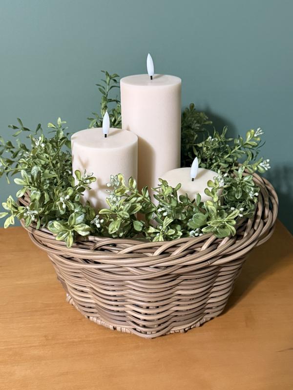 Simply Stunning S/3 Sand Finish Flameless Candles by Janine Graff