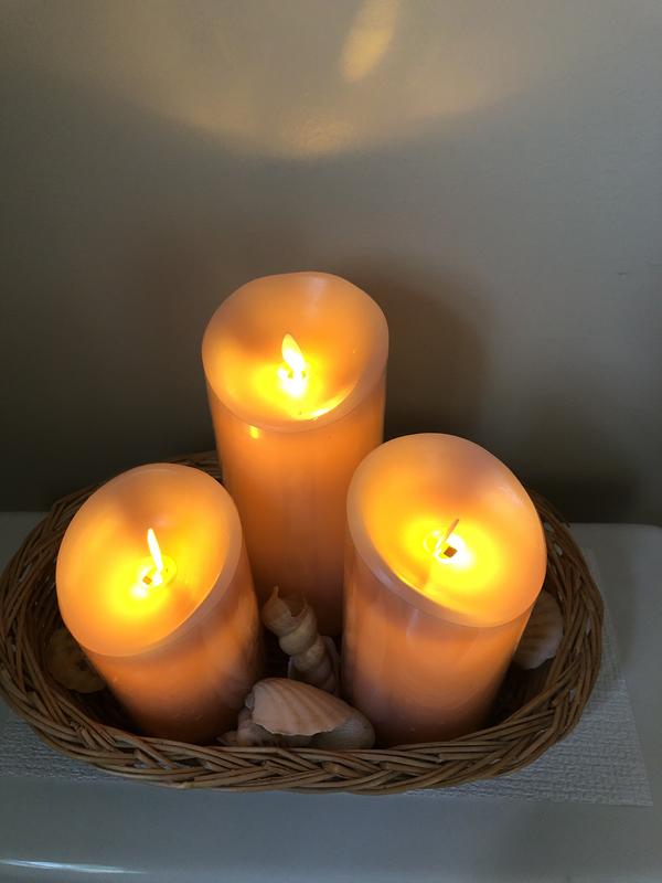 Luminara Set of 3 Assorted Pillars with Remote - QVC.com