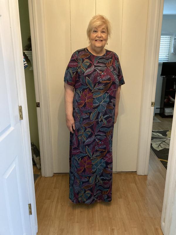 denim & co dresses qvc Denim & Co. Regular Favorite Jersey V-Neck Midi Dress
