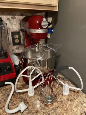 KitchenAid 6-qt 575 Watt Glass Bowl Lift Stand Mixer w/ Flex Edge & Recipes  on QVC 