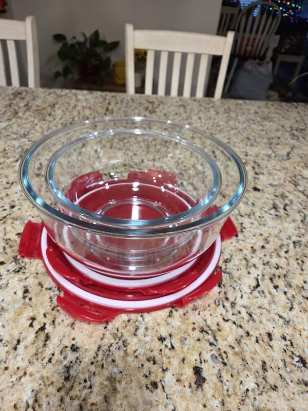 LocknLock 2-Piece Glass Mixing Bowls w/ Locking Lids - QVC.com