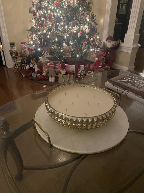 Home Reflections 70oz Textured Glass Coffee Table Candle - QVC.com