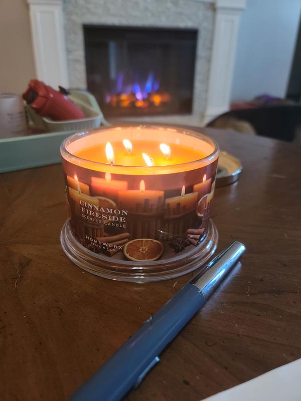 HomeWorx by Slatkin + Co. S/2 Cinnamon Fireside 18oz Candles - QVC.com