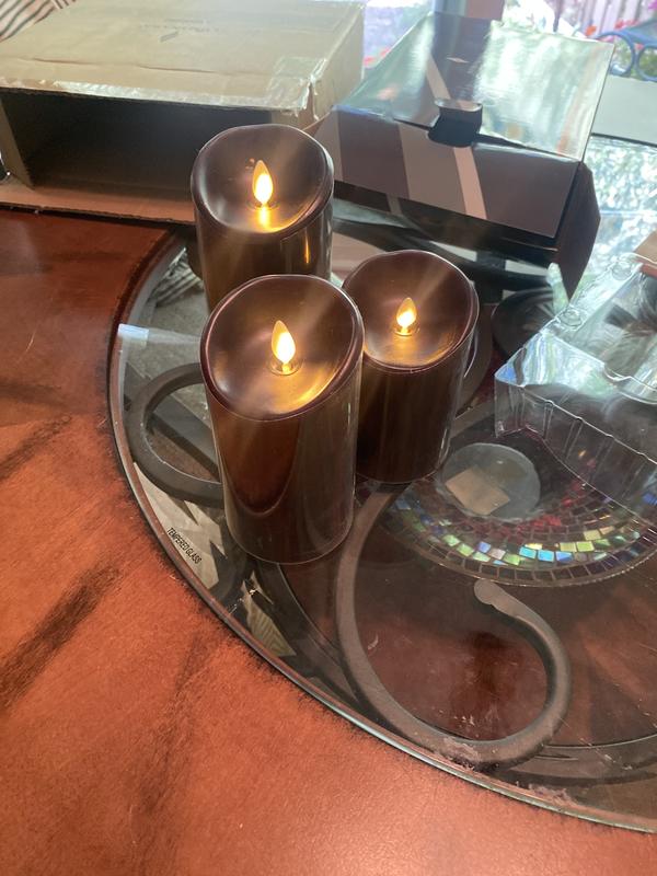 Luminara Set of 3 Colorscape Flameless Pillars - QVC.com