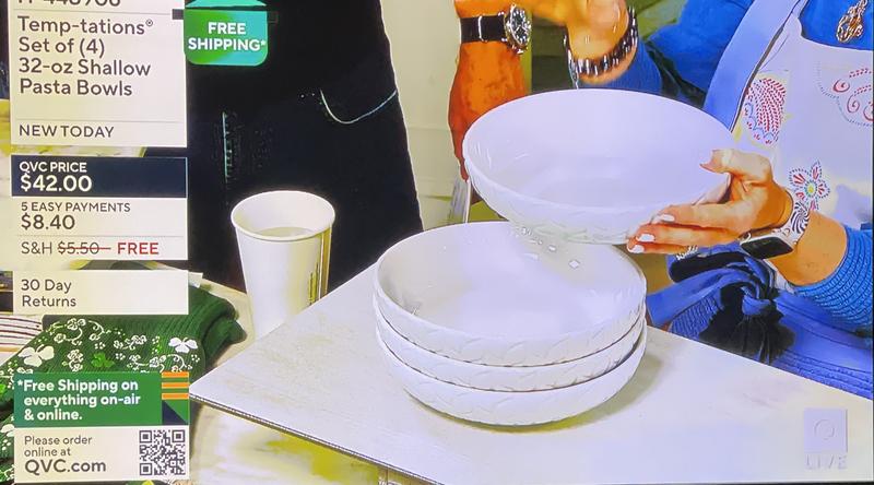 Pasta Bowls Qvc Temptations Soup Bowls TEMP-TATIONS FLORAL LACE