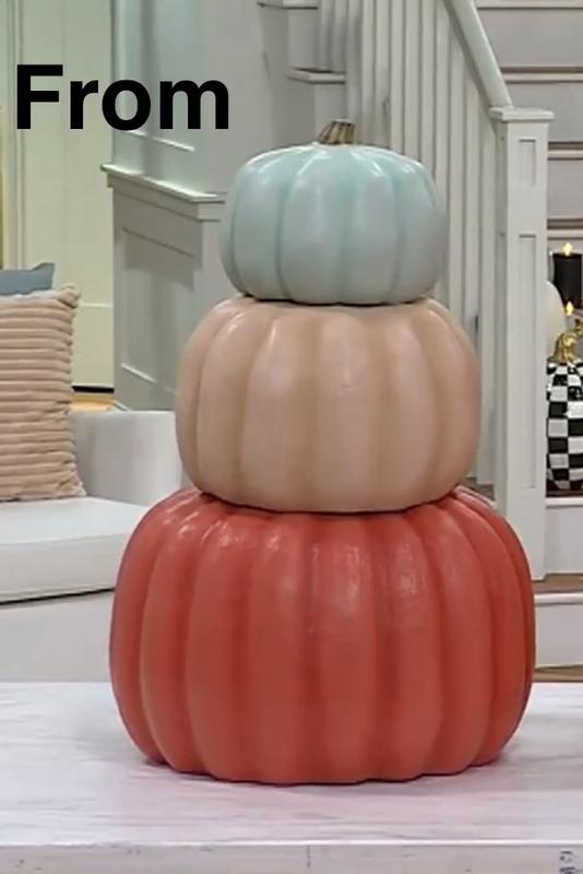 Pumpkinsさん専用 Hay & Harvest Set of 3 Nestable Stackable Pumpkins - QVC.com
