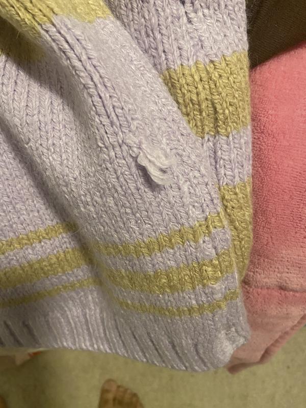 Peace Love World Stripe Lantern Sleeve Sweater - QVC.com