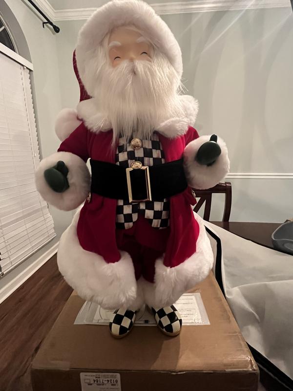 MacKenzie Childs Holly Jolly Fabric Santa - QVC.com
