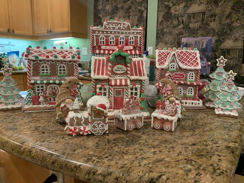 Pre Lit 5 piece online Gingerbread Village