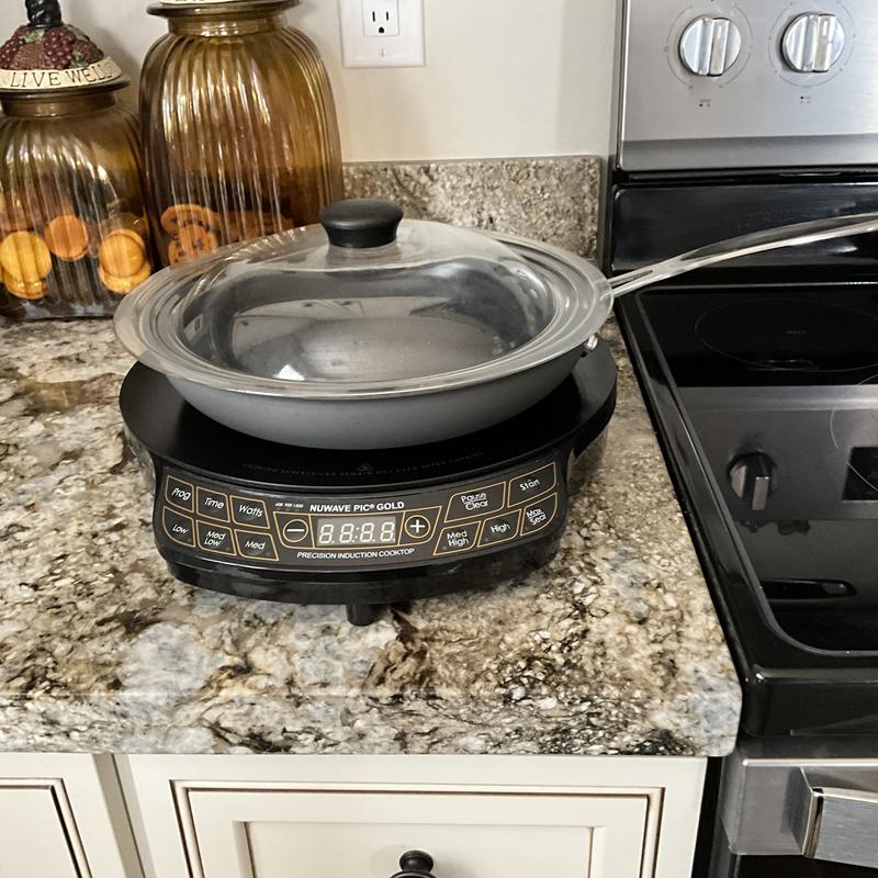 Nuwave Precision Induction Cooktop Gold w/ 10 1/2 Fry Pan on QVC