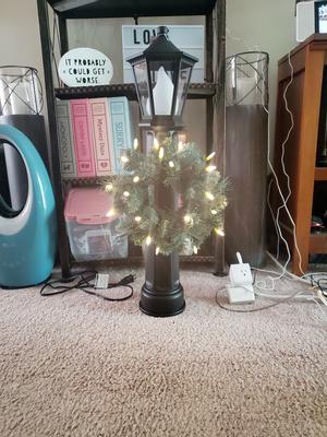 Christmas black lamp store post blow mold